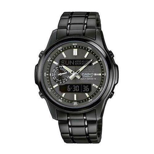 Image of Casio Wave Ceptor mat sort IP quartz multifunktion (5110) med radio styring Herre ur, model LCW-M300DB-1AER